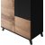 Fate Kleiderschrank 90x182 cm - Eiche/Schwarz