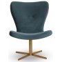 Milano Designer-Sessel - Petrol (Samt) / Messing