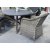 Essgruppe Mercury: Runder Scottsdale-Tisch mit 4 Mercury-Sesseln - Zement + Mbelpflegeset fr Textilien