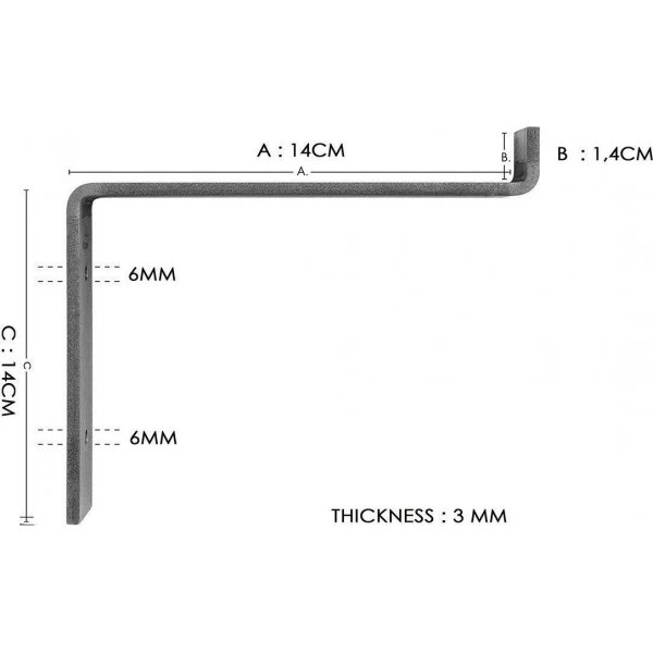 Lamba Wandregal 4 - Schwarz/Walnuss