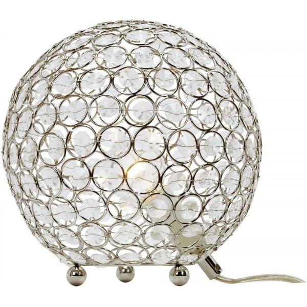 Bling Tischlampe - Chrom/klar
