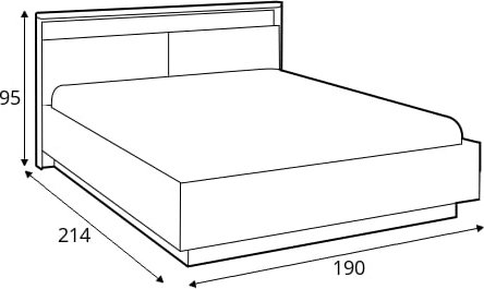 Quant Cuarto Bett 180 x 200 cm - Artisan Eiche/Schwarz Quant Cuarto Bett 180 x 200 cm - Artisan Eiche/Schwarz
