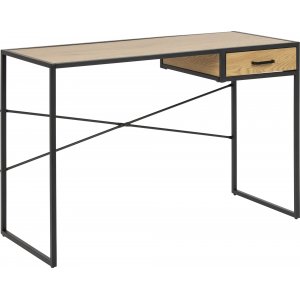 Seaford Schreibtisch mit Schublade 110x45 cm - Eiche/schwarz