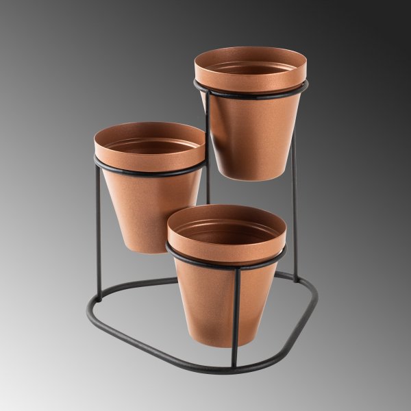 Plato 14 Tpfe - Kupfer/Schwarz