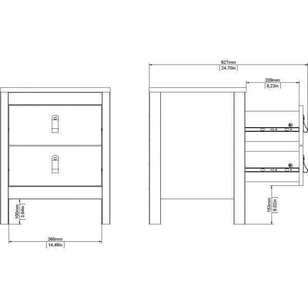 Nachttisch Madrid - Wei