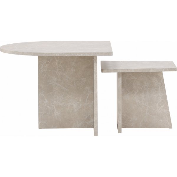 Sala Couchtisch 40/60 x 40/60 cm - Beige Marmoroptik Sala Couchtisch 40/60 x 40/60 cm - Beige Marmoroptik