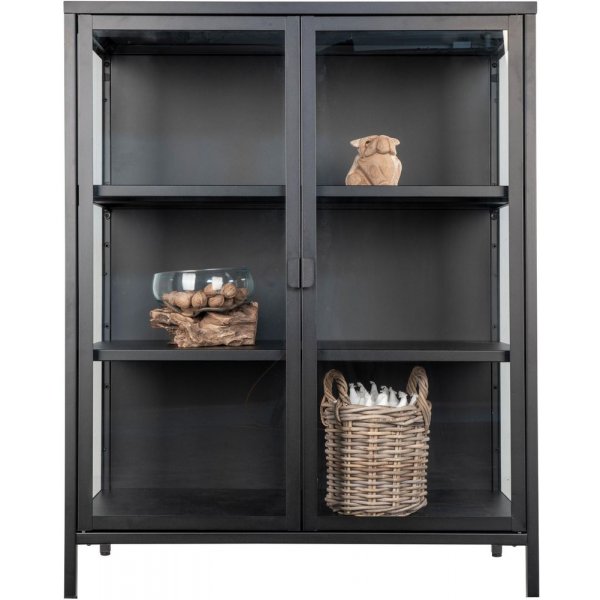 Brisbane Vitrine 80x40x101,5 cm - Schwarz