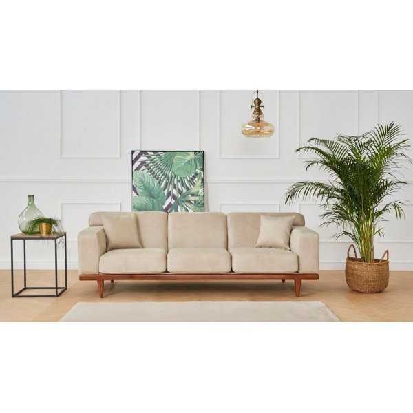 Atlantis Beistelltisch 45 x 45 cm - Nussbaum/schwarz