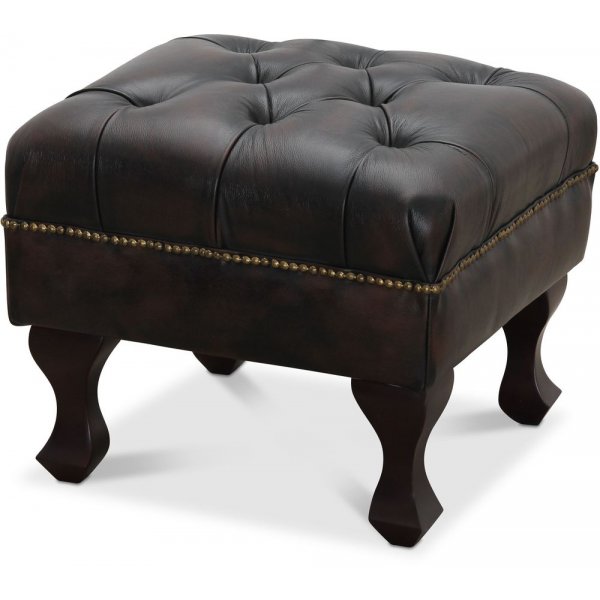 Vivaldi Fußhocker - Braunes Leder Vivaldi Fußhocker - Braunes Leder