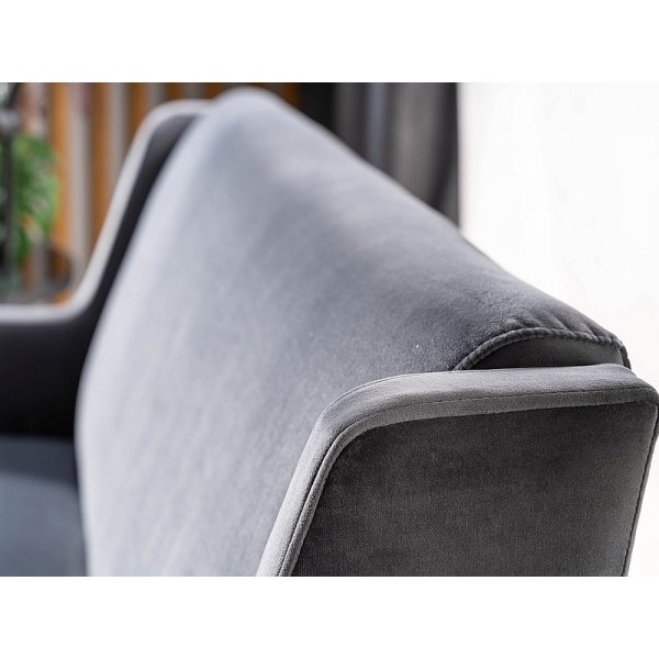 Gemma 2-Sitzer-Sofa - Grauer Samt