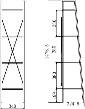 Perlie Bücherregal - Sonoma-Eiche/Schwarz Perlie Bücherregal - Sonoma-Eiche/Schwarz