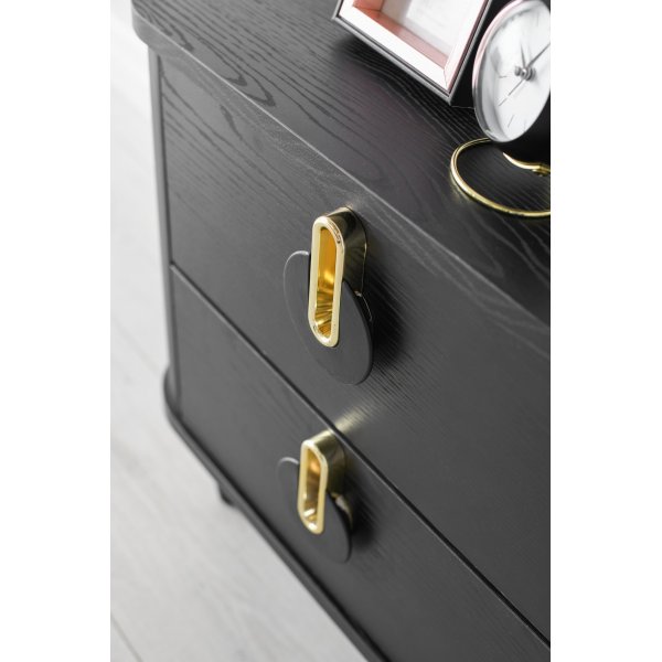 Kniglicher Nachttisch - Schwarz