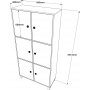 Vilamo Schrank 61 - Kiefer/Anthrazit
