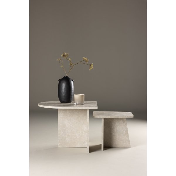 Sala Couchtisch 40/60 x 40/60 cm - Beige Marmoroptik Sala Couchtisch 40/60 x 40/60 cm - Beige Marmoroptik
