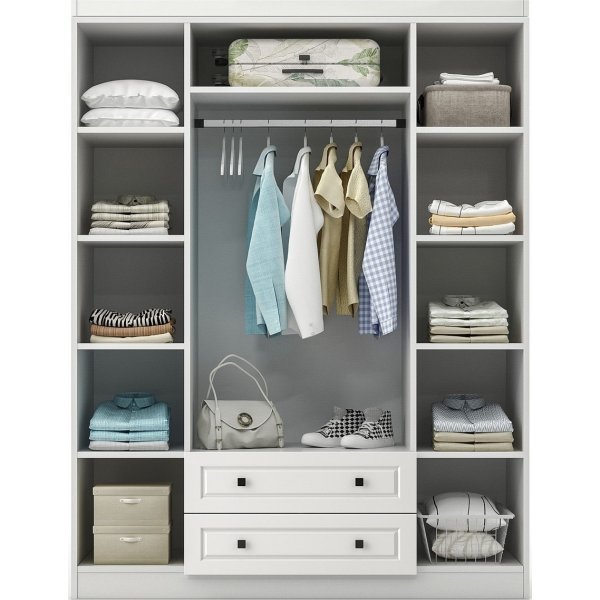 Bahar Kleiderschrank 140 x 50 x 210 cm - Wei�
