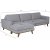 Graues Ranger-Diwan-Sofa, wendbarer Diwan