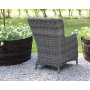 Balkonset mit 2 Sthlen und Tisch 48 x 48 cm grau/Rattan - Tor/Jacksonville