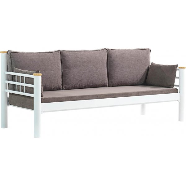 Kappis 3-Sitzer Outdoor-Sofa - Wei/Braun