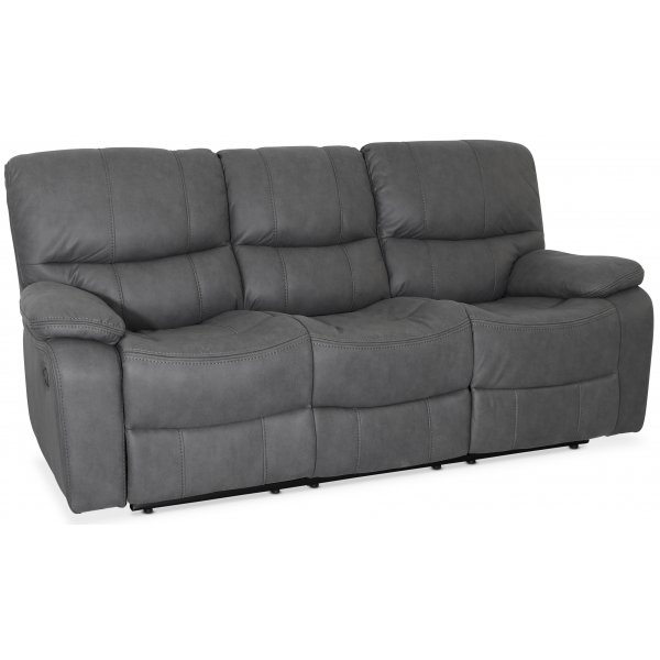 Manhattan 3-Sitzer-Liegesofa - Graues PU + Mbelreinigung