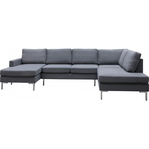 Nova U-Sofa Hellgrauer Stoff - Rechts
