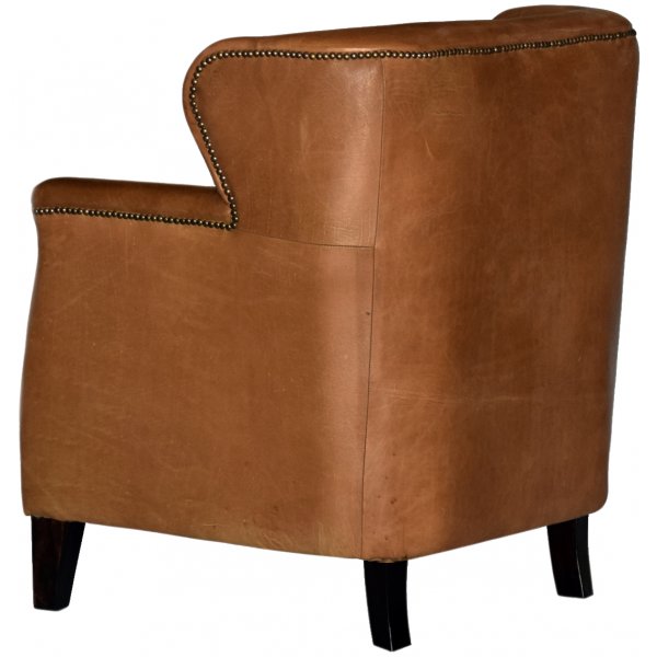 Sessel in Vintage-Leder braun - Mozart + Fleckentferner für Möbel Sessel in Vintage-Leder braun - Mozart + Fleckentferner für Möbel