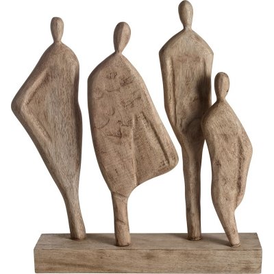 Quartettdekoration 49 x 10 x 52 cm - Mangoholz