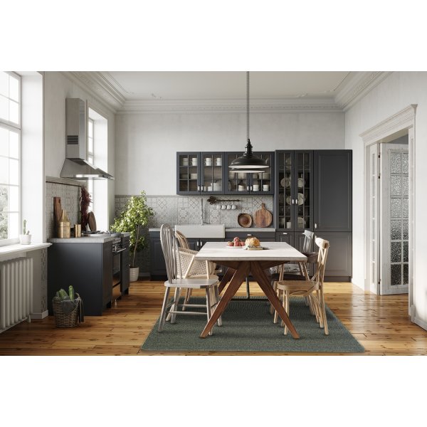 Zeus flach gewebter Teppich Smaragdgrn