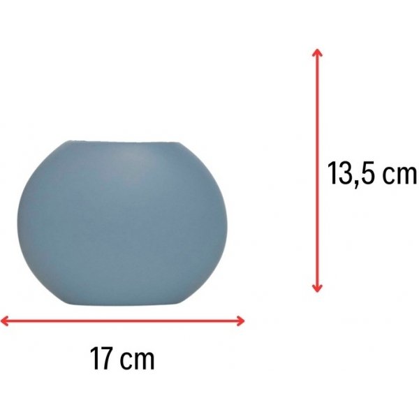 Flache Vase - Graublau Flache Vase - Graublau