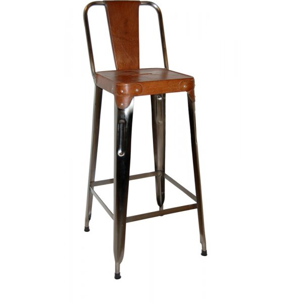 Kristinehamn Barhocker - Metall/Leder