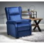 Relaxsessel aus blauem Stoff