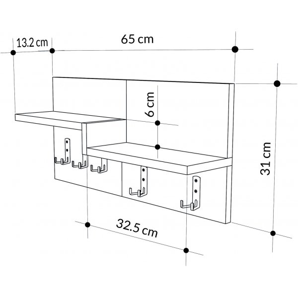 Harmon Kleiderbgel - Eiche/wei