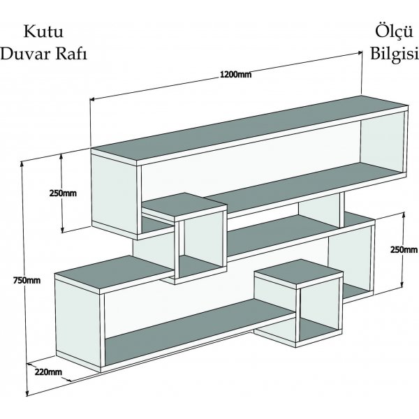 Wandregal Karen - Nussbaum/anthrazit