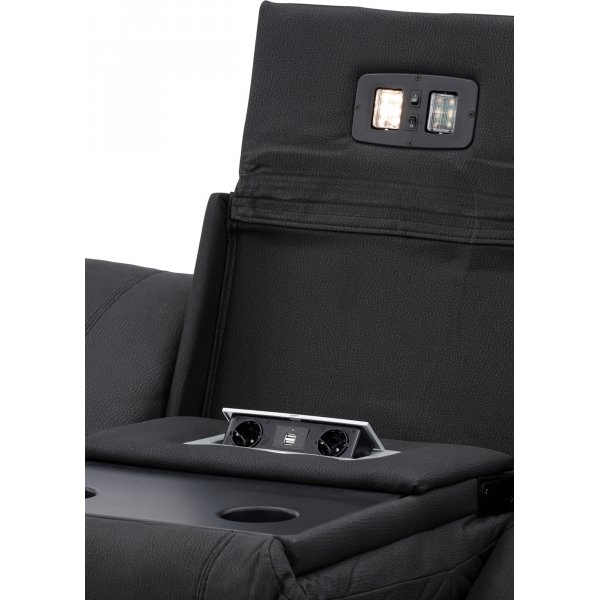 Singapore 3-Sitzer-Liegesofa - Schwarz