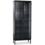 Revel Vitrine doppelt 80x200 cm - Schwarz / Kristallglas
