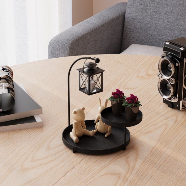 Knidos Dekoteller - Schwarz