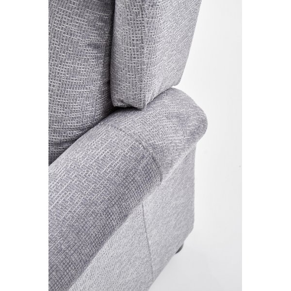 Massagesessel aus grauem Stoff Massagesessel aus grauem Stoff