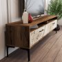 Istanbul Medienbank Walnuss/weier Marmor