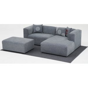 Linden Mini-Diwansofa rechts - Grau