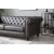 Royal Chesterfield 3-Sitzer-Sofa aus dunkelbraunem Kunstleder