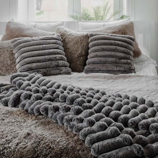 Rocky Dekokissen Smoke - 45 x 45 cm