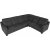 Ecksofa Salem aus grauem Stoff