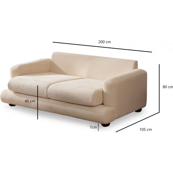 River 2-Sitzer-Sofa - Beige