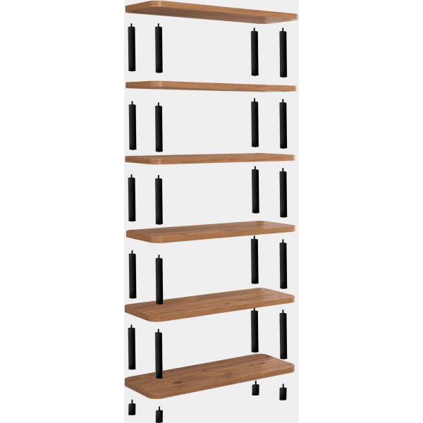 Galda Bücherregal - Schwarz/Kiefer Galda Bücherregal - Schwarz/Kiefer