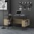 Iommi Schreibtisch 120x60 cm - Anthrazit/Eiche