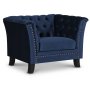 Chesterfield Liverpool Sessel - Blauer Samt