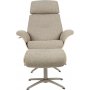 Falcon Sessel mit Fuhocker - Beige/wei pigmentierte Eiche