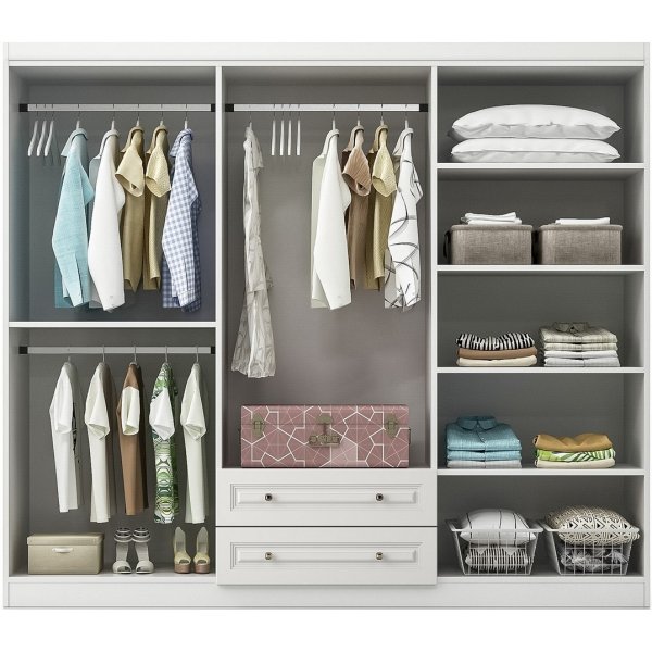 Inci Kleiderschrank 210 x 50 x 210 cm - Wei�