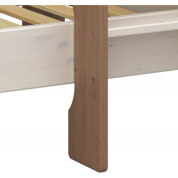 Fr Kinder-Etagenbett 90 x 200 cm - Wei/Grau/Braun