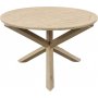 Salt Outdoor-Essgruppe um 120 cm Tisch mit 4 Esszimmersthlen - Graues Teakholz