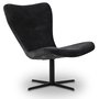 Rot gesprenkelter Designer-Sessel - Dunkelgrau (Samt)